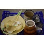 Ceramics - a Carltonware salad bowl and servers; sauce pot and jug;