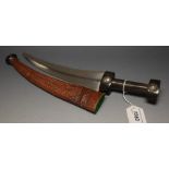 A Quama horn handled dagger,