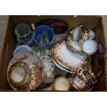 Ceramics - Wedgwood Jasperware, green, blue pink pin dishes, vases, candlesticks,