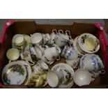 Ceramics - a Colclough tea set for six comprising cups,