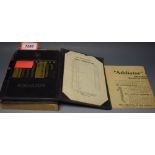 An Addiator (Gesellschaft, Berlin), pre-decimal calculating machine, folding leather wallet,