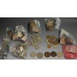 Coins - Victorian and later pennies; crowns, half crowns; etc.