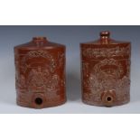 A 19th century Brampton brown salt glazed stoneware barrel,