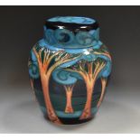 A contemporary Moorcroft Moonlight Sonata ovoid ginger jar and cover,