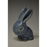 A Denby Marmaduke rabbit, in blue, 8.5cm high, c.