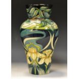 A contemporary Moorcroft Daffodil baluster vase, designed by Rachel Bishop,