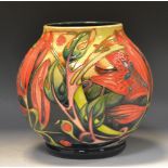 A contemporary Moorcroft Trial ovoid vase, designed by Emma Bossons,