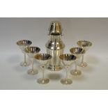 A May Czechoslovakia May silvered glass cocktail set,