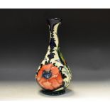 A contemporary Moorcroft Poppy pattern baluster vase,