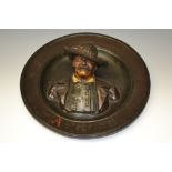 A Golscheider wall plaque, Tipsy, in relief with Romney gentleman, inscribed Angeheitert,