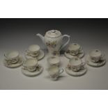 A Shelley Richmond shape Wild Flowers pattern coffee set,