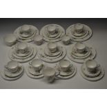 A Shelley Wild Flowers tea service, for twelve, comprising teacups, saucers, side plates, milk jug,