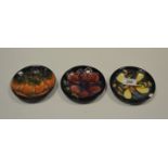 A contemporary Moorcroft Clematis pattern pin dish, 12cm diam,