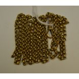 A 9ct gold muff chain, 12.
