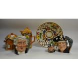 A Royal Doulton Character jug, The Lawyer, D6498; others, Long John Silver, D6335; The Falconer,