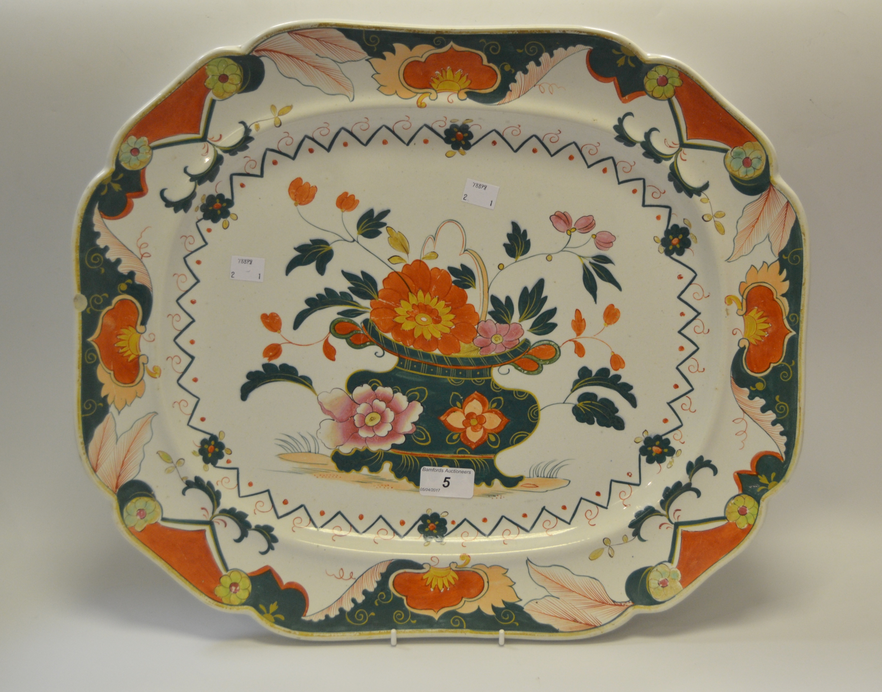 An early 20th century Staffordshire meat plate,