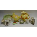 Ceramics - a Bewley jug; a Carlton salad leaf dish; a Chintz pattern bowl;