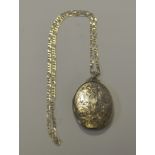 A large silver locket pendant, 32.