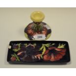 A contemporary Moorcroft Trial boudoir candlestick, designed by Emma Bossons,