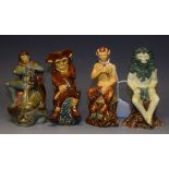 A set of four wade British Myths and Legends figures, saint George, The Green Man, Puck,