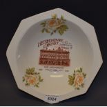 A Heckmondwike & District Co-operative society Ltd 70th anniversary octagonal fruit bowl,