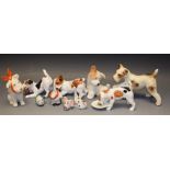 A Royal Doulton model HN1103 Terrier and ball; others HN2654; HN1158;