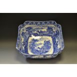 A Cauldon blue and white fruit bowl,