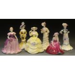Coalport figures, Lady Sarah, Lady Eliza, Lady May, In Love,