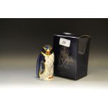 Royal Crown Derby paperweight - Rockhopper Penguin, gold stopper, boxed,