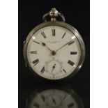 A Victorian silver open face pocket watch, John Forrest, London, Chronometer maker to the Admiralty,