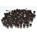 Loose Gem Stones - deep red garnet globular beads, total estimated stone weight approx 33ct,