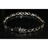 A diamond bracelet,