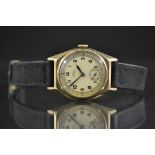 Arcadia - a 1930s gentleman's 9ct gold hexagonal wristwatch, retailed Sorley Glasgow,