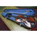 An early 20th century violin, Christian Hoffmann Star violin, 2 piece back, 35.