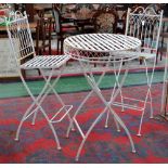 A wrought iron garden bistro set (3)