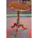 A Victorian mahogany occasional tripod table c1860