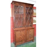 A 19th century mahogany library bookcase,