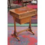 A Victorian mahogany rounded rectangular work table,