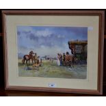 Michael Crawley Gypsy Life signed, titled to verso, watercolour,