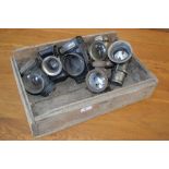 Six vintage cycle lamps (6)