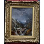 Edmund John Niemann (1813 - 1876) Overcast Crags, signed, oil on canvas,