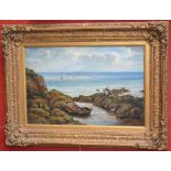 S** Hutton (early 20th century) Lobster Potts In The Cove signed, oil on canvas,