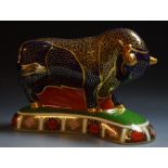 A Royal Crown Derby paperweight, Bull,