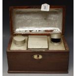 A George II mahogany tea caddy,