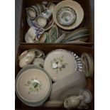 Ceramics - a set of six Washington Pottery Aquarius series plates;