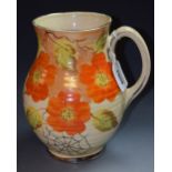 An Art Deco Arthur Woods ovoid ale jug,