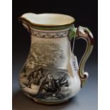 A Samuel Alcock & Co The Royal Patriotic jug,