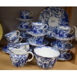 A Royal Crown Derby Mikado pattern tea set, comprising fourteen cups, ten saucers, ten tea plates,