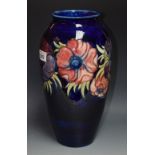 A large Moorcroft pottery Anemone pattern vase,