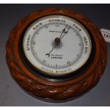 A Mappin and Webb aneroid barometer,
